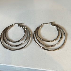 John Hardy 2 Bamboos hoop earrings